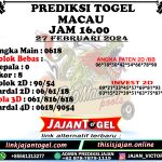 PREDIKSI TOGEL TOTOMACAU 4D P3 27 FEBRUARI 2024