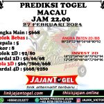 PREDIKSI TOGEL TOTOMACAU 4D P5 27 FEBRUARI 2024