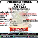 PREDIKSI TOGEL TOTOMACAU 4D P2 09 FEBRUARI 2024