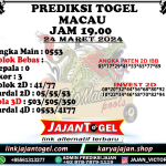 PREDIKSI TOGEL TOTOMACAU 4D P4 24 MARET 2024