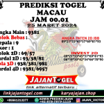 PREDIKSI TOGEL TOTOMACAU 4D P1 25 MARET 2024