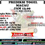 PREDIKSI TOGEL TOTOMACAU 4D P1 13 MEI 2024