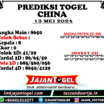 PREDIKSI TOGEL CHINA 13 MEI 2024